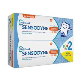 Dentifrice Pro-Email Menthe Douce Junior 6-12ans (2x50ml)