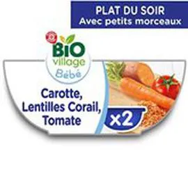 Bol lentille corail Dès 8 mois (2x200g)