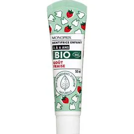 MONOPRIX Dentifrice bio goût fraise 3 à 6ans 50ml