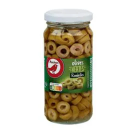 Olives vertes en rondelles spécial pizza et salades en bocal (110g)
