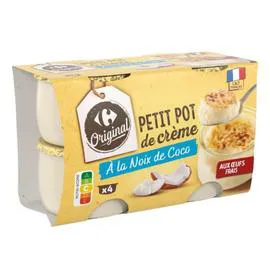 Dessert crème à la noix de coco (4x100g)
