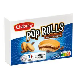 Biscuits fourrage chocolat Pop Rolls (175g)