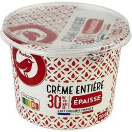AUCHAN Crème fraîche épaisse entière 30% MG 50cl