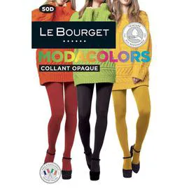 LE BOURGET Collant Femme Modacolors Bleu Pétrole Opaque Taille 3 l'unité