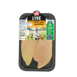 Filets de poulet jaune fermier élevé en plein air Label Rouge (240g)