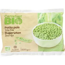 CARREFOUR BIO Petits pois bio très fins 600g