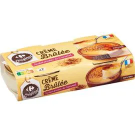CARREFOUR ORIGINAL Dessert crème brûlée 2x100g