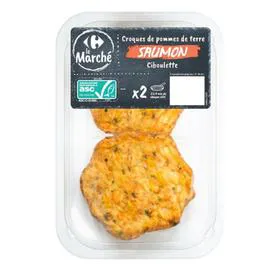 Croques de pommes de terre saumon ASC ciboulette (200g)