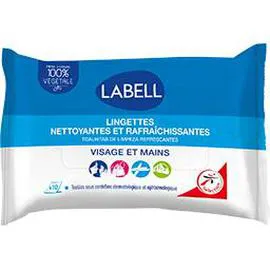 Lingettes nettoyantes et rafraîchissantes visage & mains (x10 )