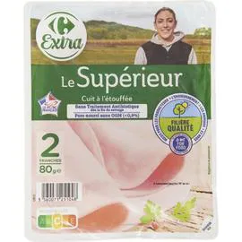 Jambon Le Supérieur cuit à l'étouffée (2x40g)