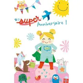 Carte anniversaire enfant (l'unité)