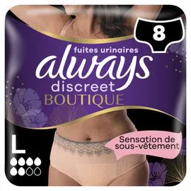 Culottes Pour Fuites Urinaires Boutique L (x8)