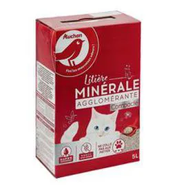 Litière minérale agglomérante compacte super absorbante pour chat (5l)