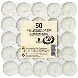 Bougie chauffe-plats non parfumés (x50)