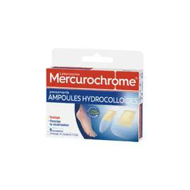 MERCUROCHROME Pansements hydrocolloïdes ampoules x6