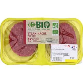 Steaks hachés Bio 15% MG (160g)