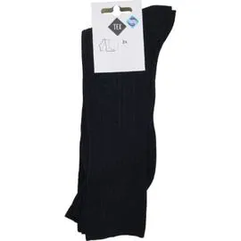 Mi-chaussettes homme marine foncé 100% coton T44/46 (x2)