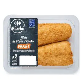 CARREFOUR Filets de colin d'Alaska panés 2x110g