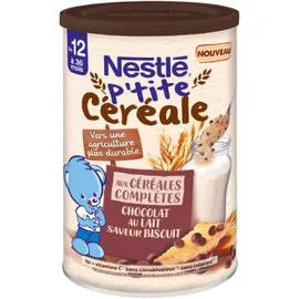 Céréales aux céréles complètes chocolat au lait saveur biscuit (415g)