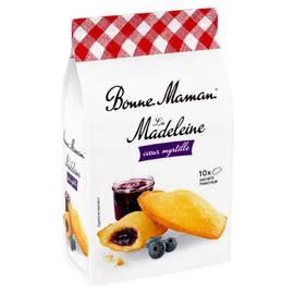 BONNE MAMAN Madeleine coeur myrtille x10 sachets fraîcheur 300g