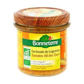 BONNETERRE Tartinade De Légumes Tomates Ail Des Ours Bio 135g