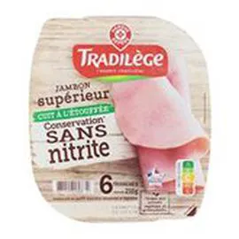 Jambon supérieur S/nitrite Découenne - x6 (210g)