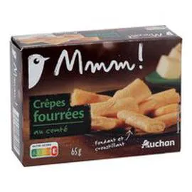 AUCHAN MMM! Biscuits salés crêpes fourées au comté 65g