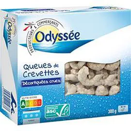 Queues de crevettes décortiquées crues (300g)