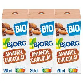 Boisson végétale lait amande chocolat Bio (3x20cl)