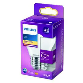 Ampoule LED E27 Sphérique Blanc-chaud 60W x1 (l'unité)