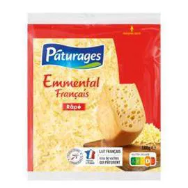 PÂTURAGES Emmental français râpé 100g