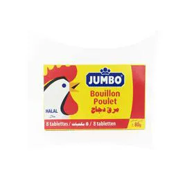 JUMBO Tablette de Bouillon saveur poulet x8 80g