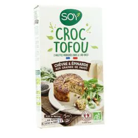 SOY Croc Tofou Chèvre & Epinard Graines de Pavot Bio 200g