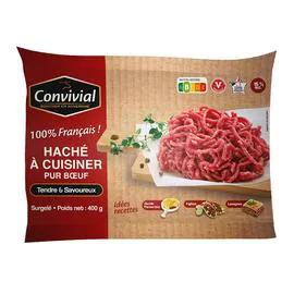 Haché à cuisiner pur boeuf 15% MG (400g)
