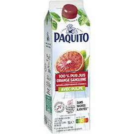 100% pur jus orange sanguine avec pulpe (1l)