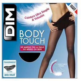 Collant Transparent Ceinture Velouté, Noir, 20D, Body Touch T1 (l'unité)