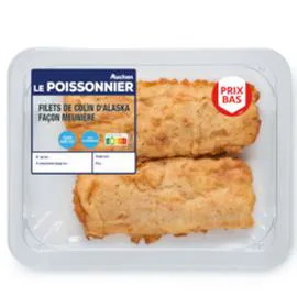 AUCHAN LE POISSONNIER Filet de colin meunière 200g