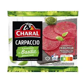 Carpaccio de boeuf basilic (230g)