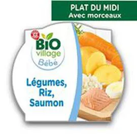 Assiette Légumes saumon riz 15 mois (250g)