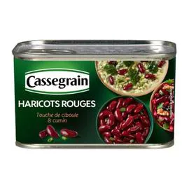 CASSEGRAIN Haricots rouges touche de ciboule et cumin 250g