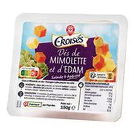 MARQUE REPÈRE, LES CROISÉS Fromage Edam Mimolette dés 150g