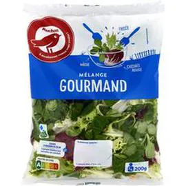 AUCHAN Mélange gourmand de frisée mâche et chicorée rouge 200g
