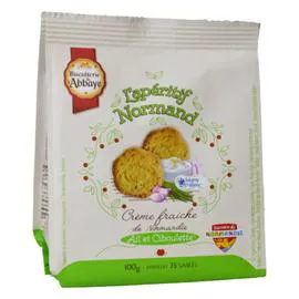 BISCUITERIE DE L'ABBAYE Biscuits apéritifs Normand à la crème fraiche 100g