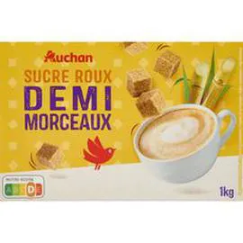 Sucre roux pure canne en demi-morceau (1kg)