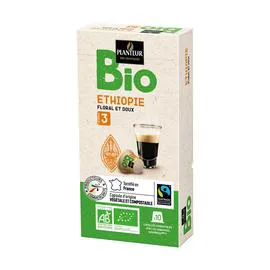 Capsules de café moulu Ethiopie BIO, floral et doux (x10)