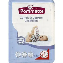 Carrés à langer jetables (x10)