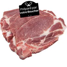Viande de porc: Côtes échine avec os à griller (1,2kg)