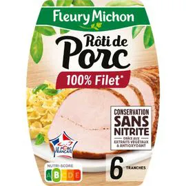 Rôti de porc cuit 100% filet Sans Nitrite (180g)