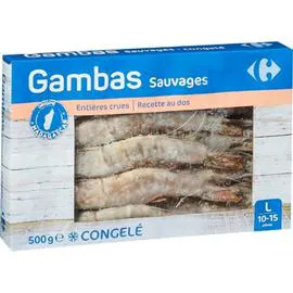 Gambas entières crues (500g)