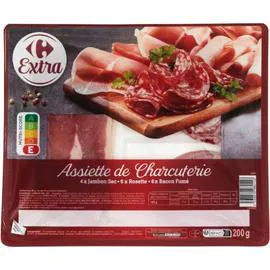 CARREFOUR Plateau de charcuterie assortiment 200g